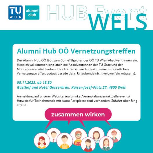 TU Alumni Hub OÖ Vernetzungstreffen 08.11. in WELS
